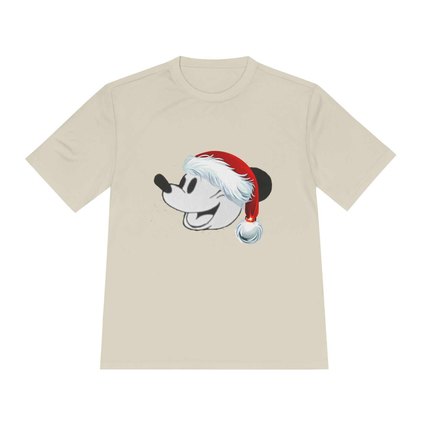 Christmas Cartoon Mouse Tee — Festive Santa Hat Holiday T-Shirt
