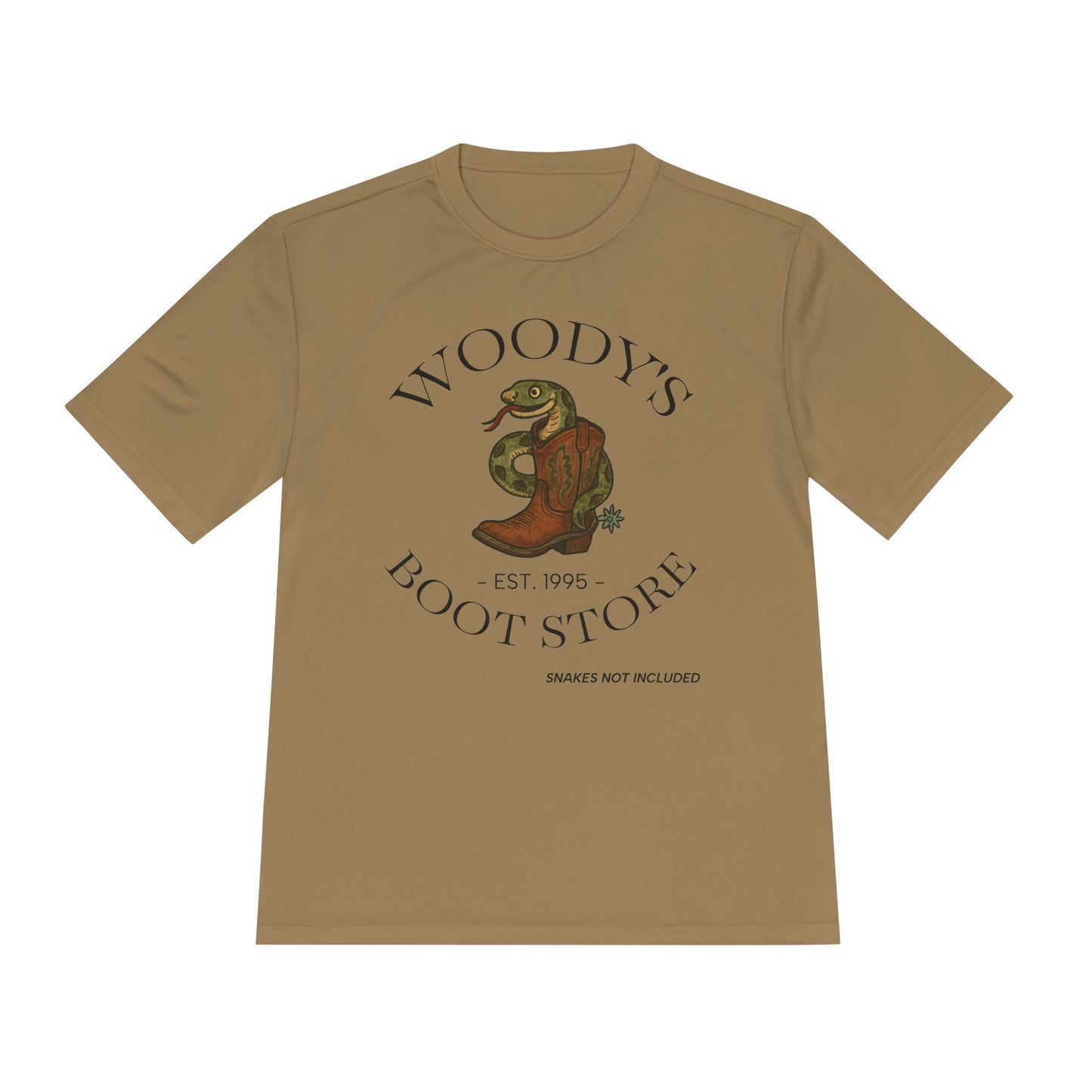 Woody's Boot Store -Moisture Wicking Tee