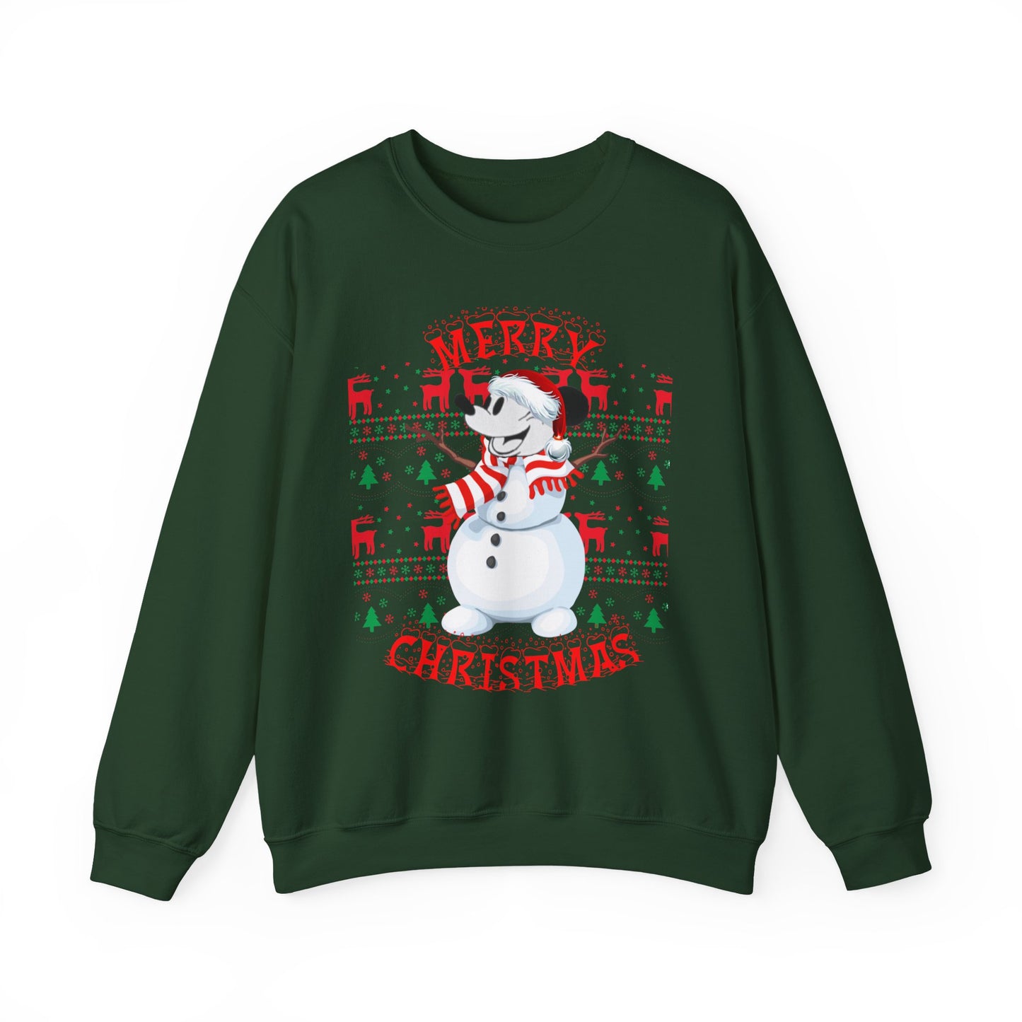 Christmas Snowman Crewneck Sweatshirt – "Merry Christmas" Holiday Pullover