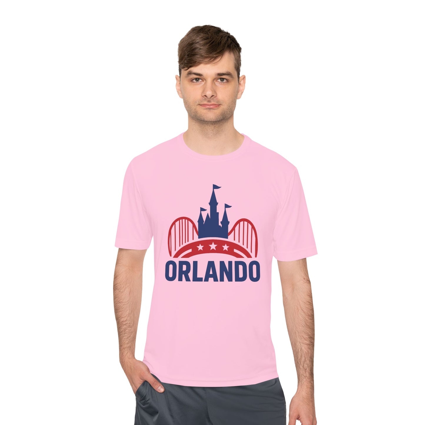 Orlando Theme Park Graphic Tee — Retro Castle & Roller Coaster Shirt