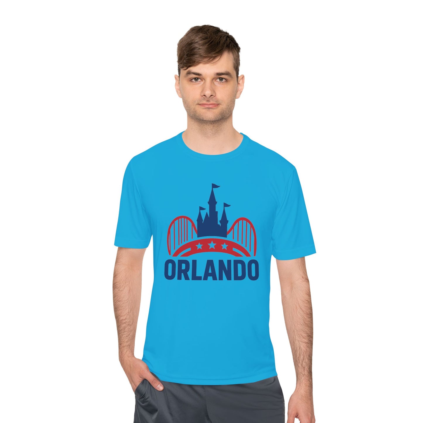 Orlando Theme Park Graphic Tee — Retro Castle & Roller Coaster Shirt