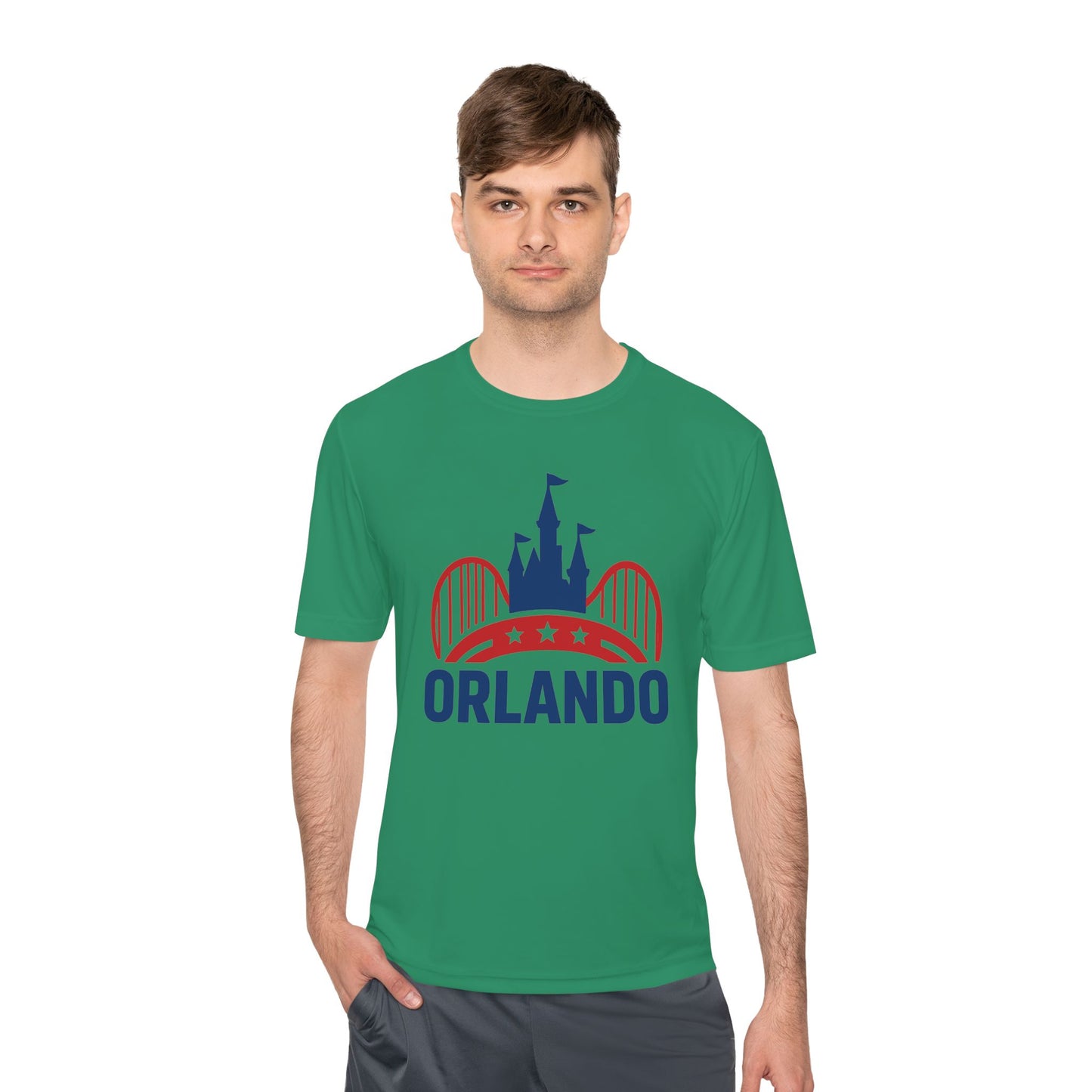 Orlando Theme Park Graphic Tee — Retro Castle & Roller Coaster Shirt