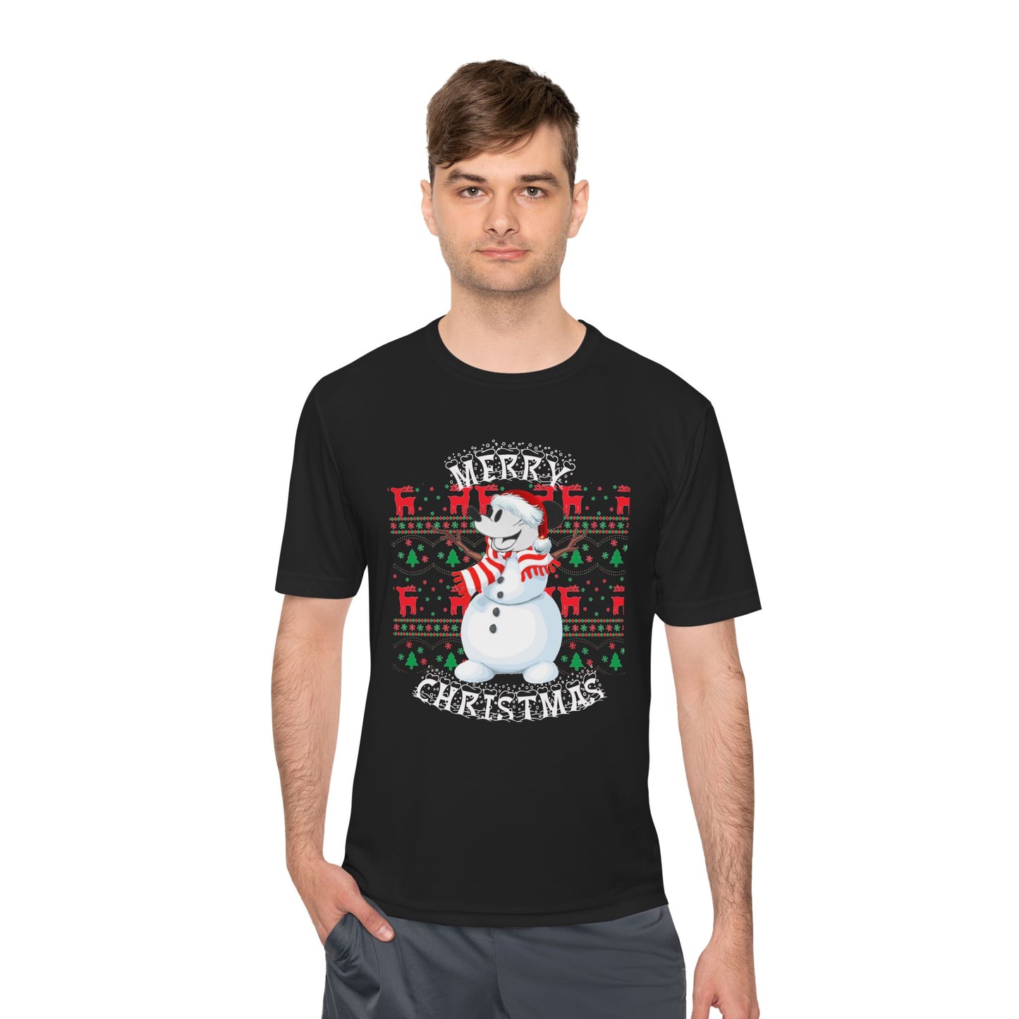 Christmas Snowman Tee - 'Merry Christmas' Holiday Graphic Shirt