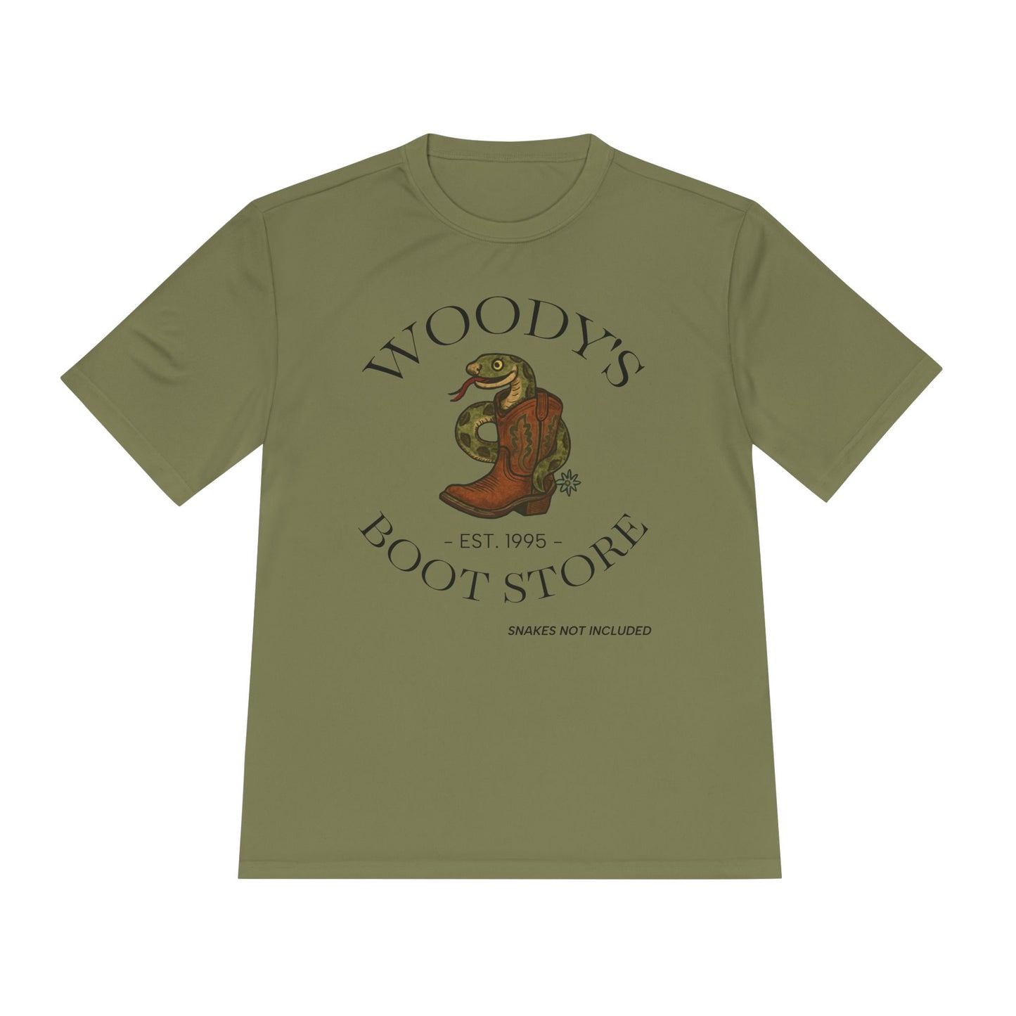 Woody's Boot Store -Moisture Wicking Tee