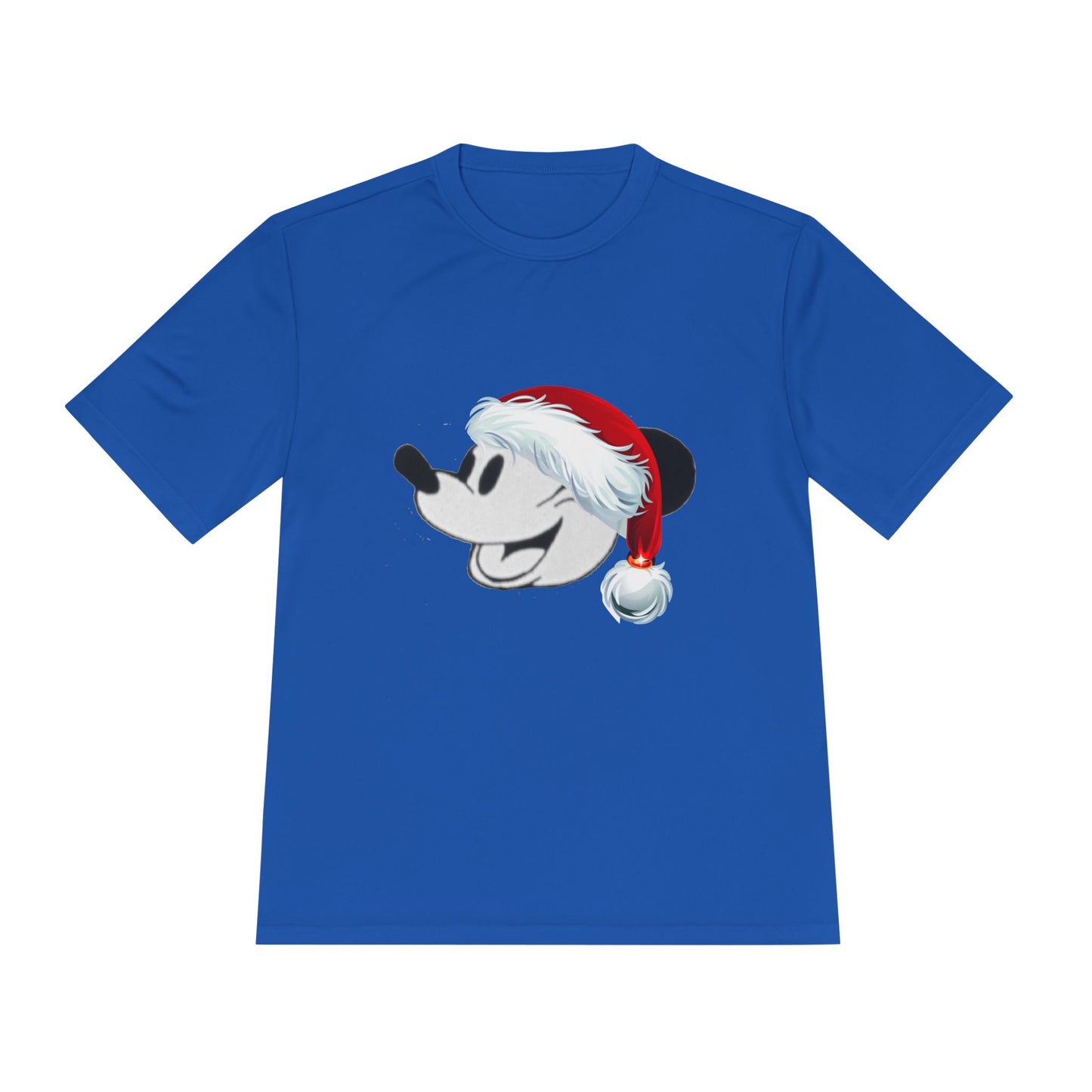 Christmas Cartoon Mouse Tee — Festive Santa Hat Holiday T-Shirt
