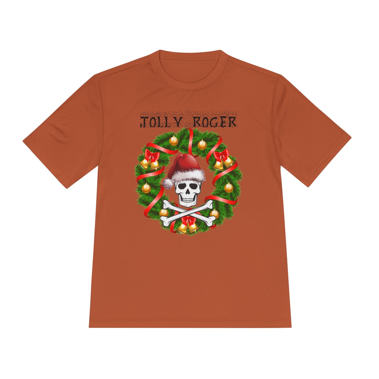 Jolly Roger Christmas Tee — Pirate Skull Wreath Holiday Shirt