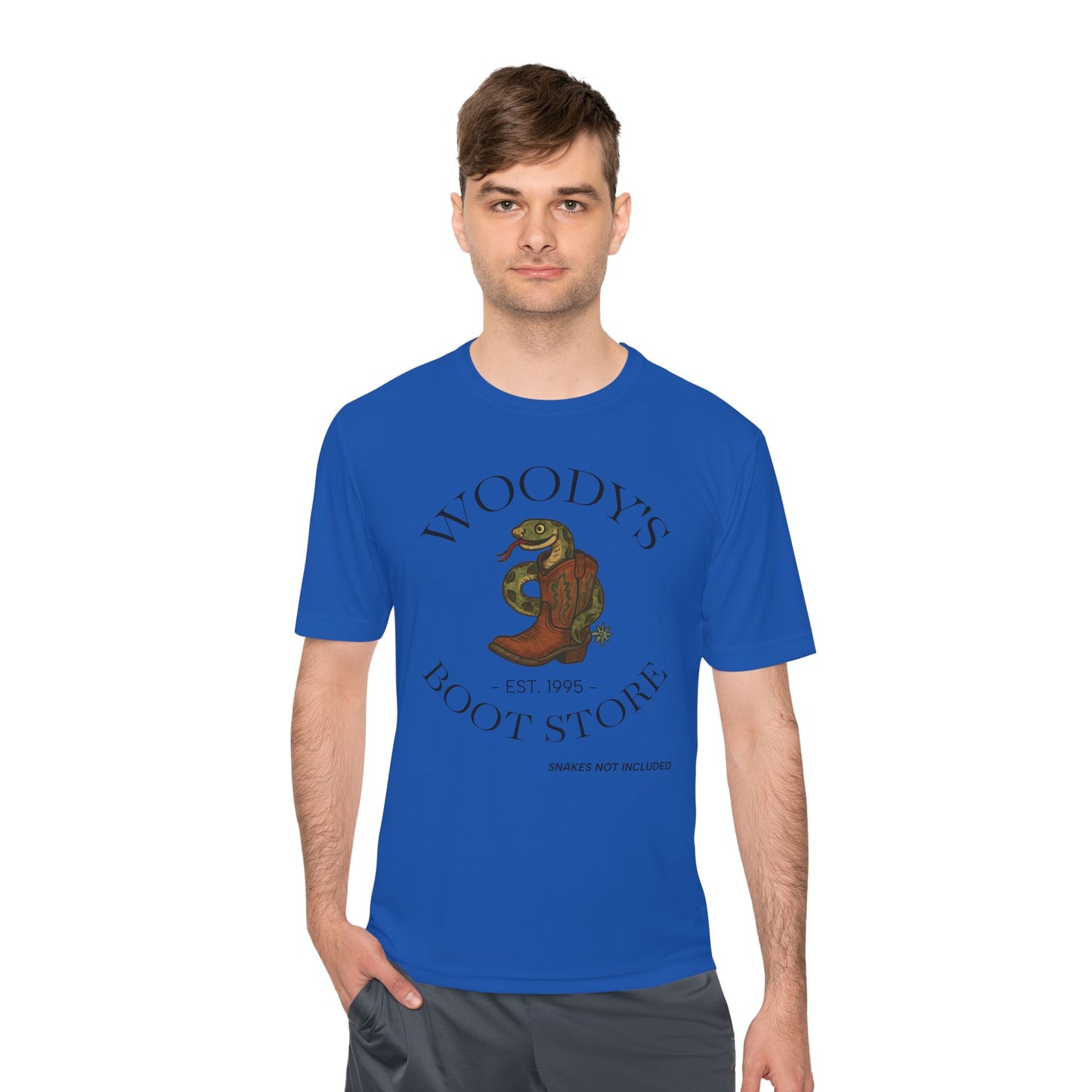 Woody's Boot Store -Moisture Wicking Tee