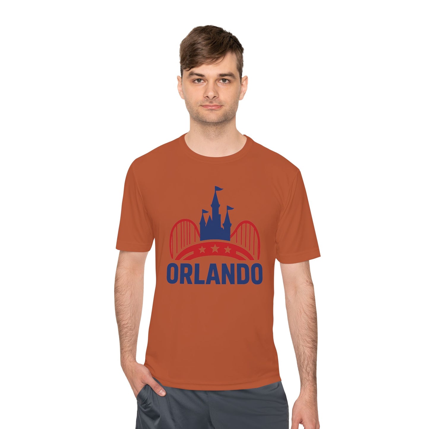 Orlando Theme Park Graphic Tee — Retro Castle & Roller Coaster Shirt