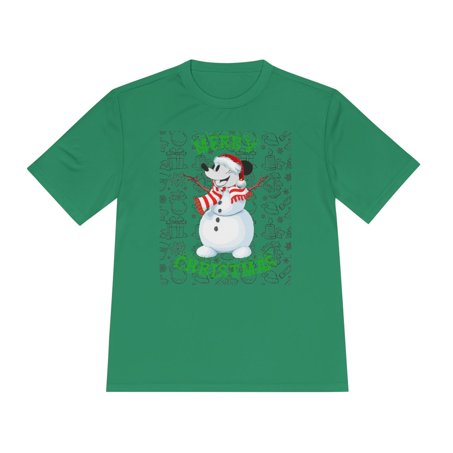 Holiday Snowman Graphic Tee - 'Let It Snow' Moisture-Wicking Shirt
