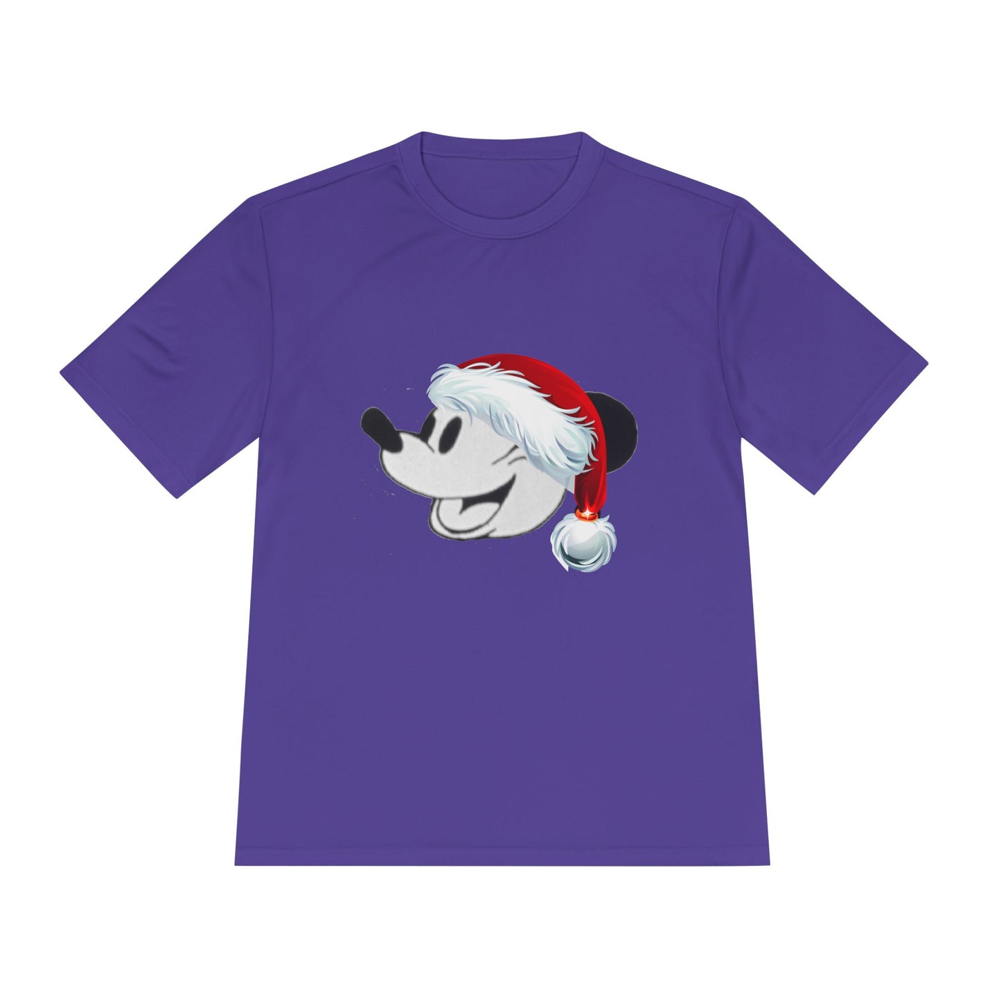 Christmas Cartoon Mouse Tee — Festive Santa Hat Holiday T-Shirt