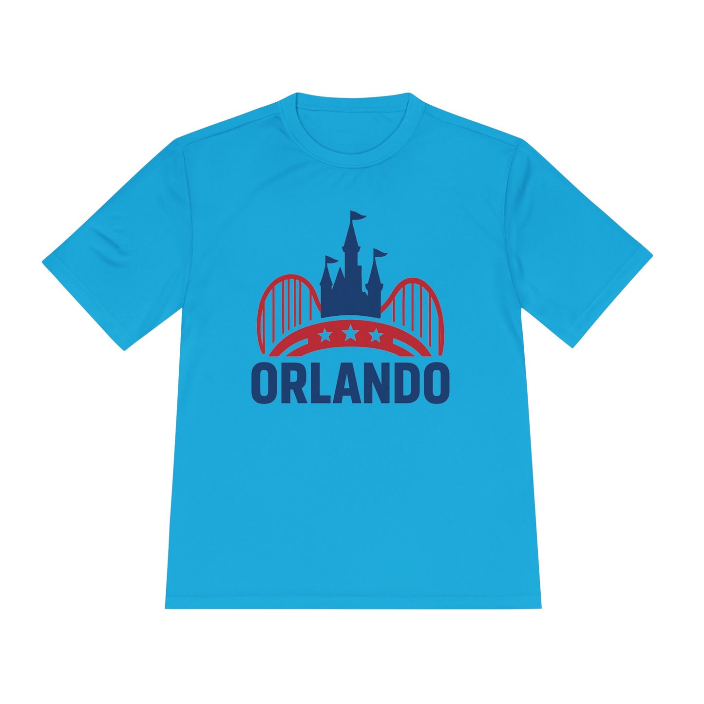 Orlando Theme Park Graphic Tee — Retro Castle & Roller Coaster Shirt
