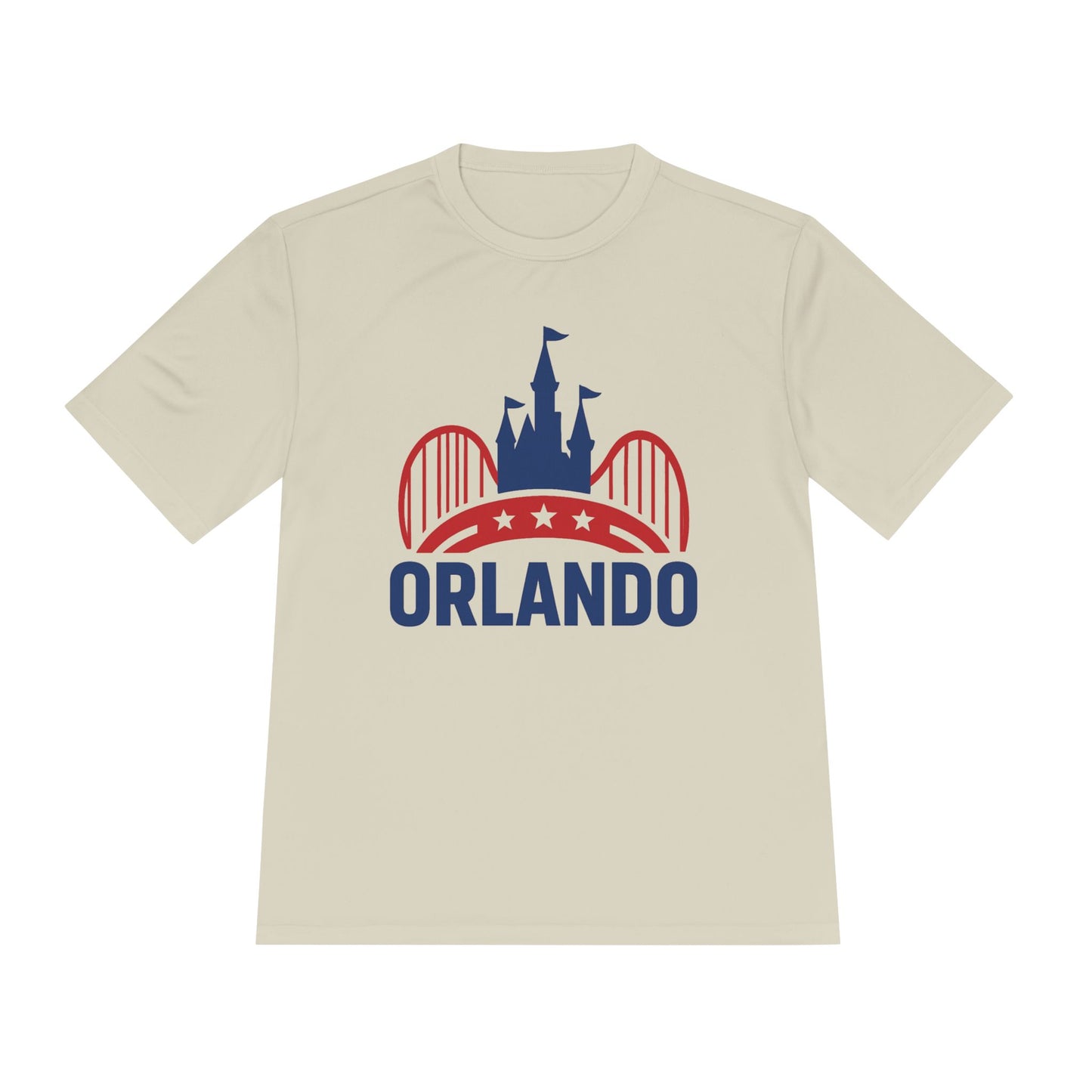 Orlando Theme Park Graphic Tee — Retro Castle & Roller Coaster Shirt